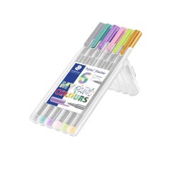 Triplus fineliner 334 sæt 6stk pastel